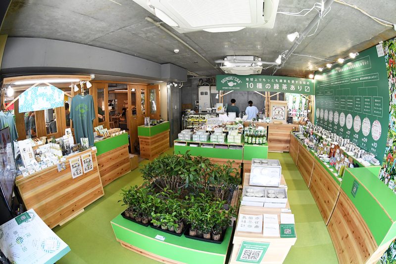 SHIMOKITA COLLEGEの1階スペースで開催されている『SHIMOKI“CHA” RYOKU CHA COLLEGE』